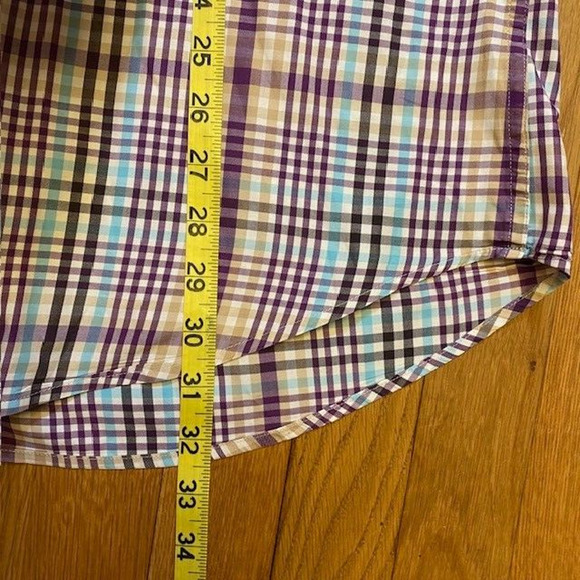 Peter Millar Golf Plaid Button Down Shirt Long Sleeve All Cotton Men Size Large - Picture 8 of 8